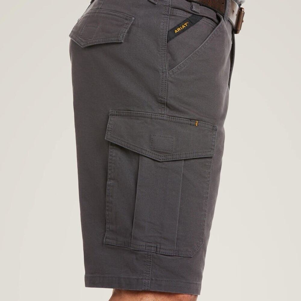 Ariat Rebar M4 Work Shorts Size 50 Gray DuraStretch Low Rise Mens Big Size - Picture 2 of 16